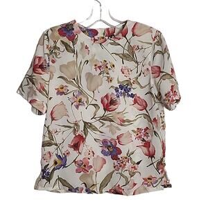 Alfred Dunner 6P Ivory Floral Blouse